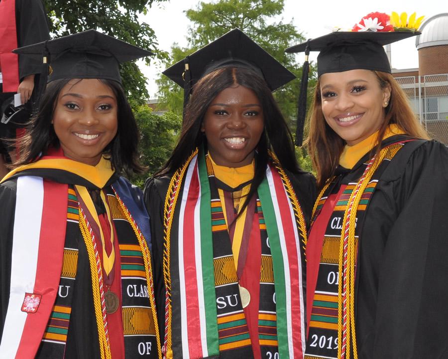 graduates at commencement